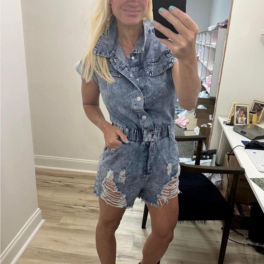 NWT Denim romper